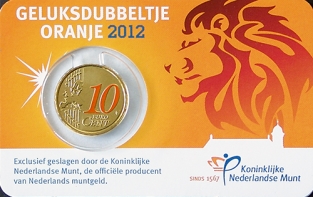 Oranje Geluksdubbeltje 2012 Coincard
